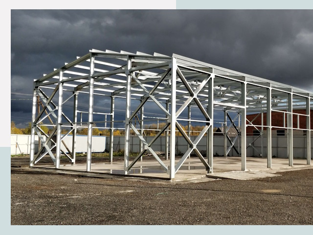 Двускатные ангары в Нефтекамск от 616 руб. за квадрат