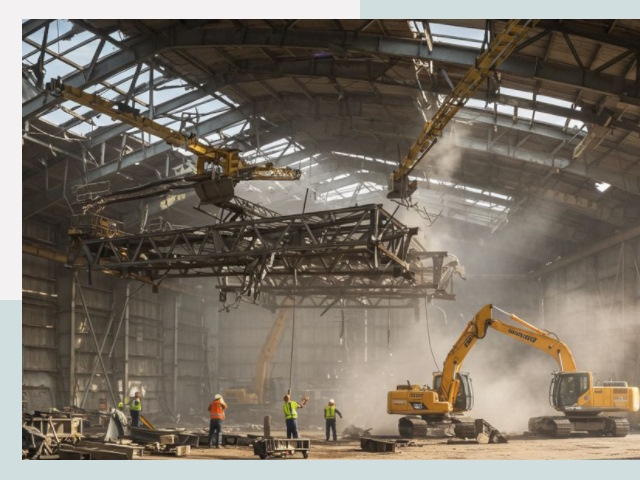 Демонтаж ангаров в Нефтекамске от 616 руб. за м²